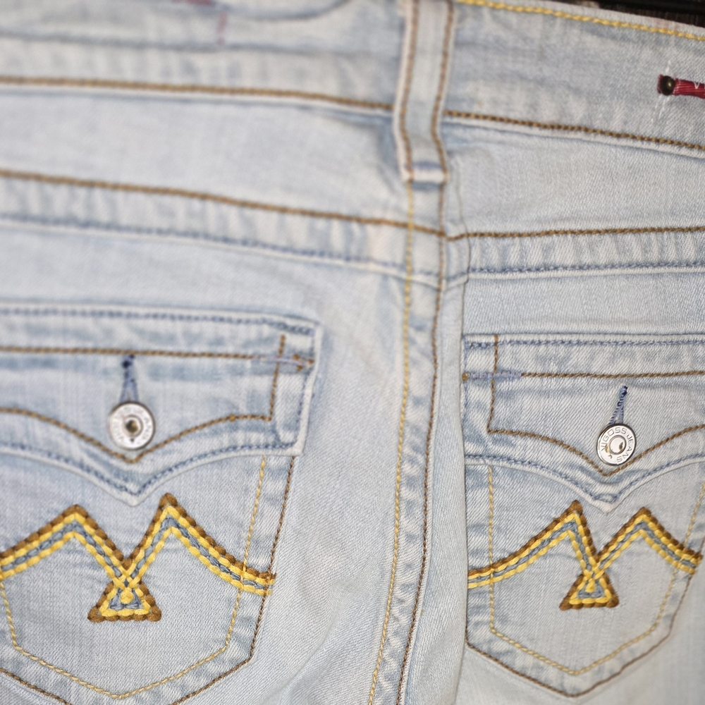 Vigoss Light Blue Jeans with Yellow Accents